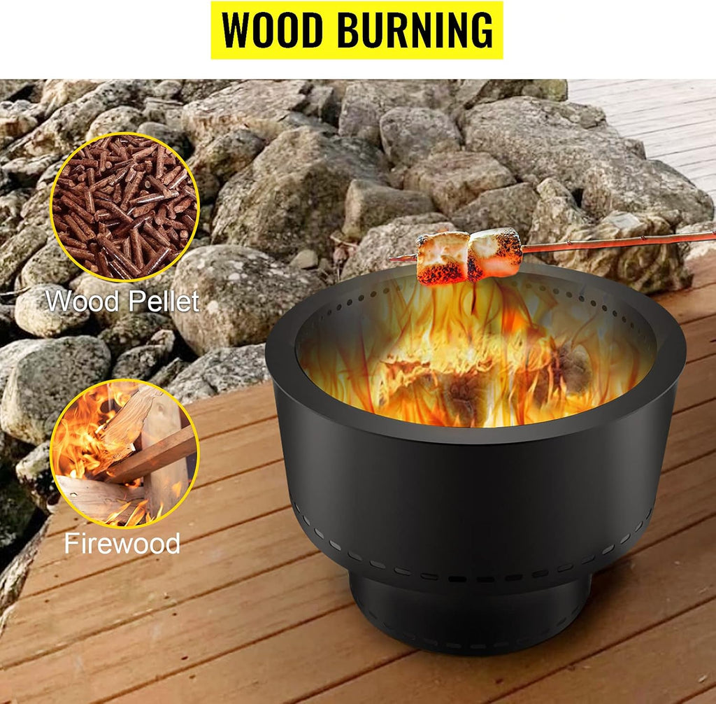 Carbon Steel Smokeless Fire Pit, 13.5 inch Diameter, Portable P5124