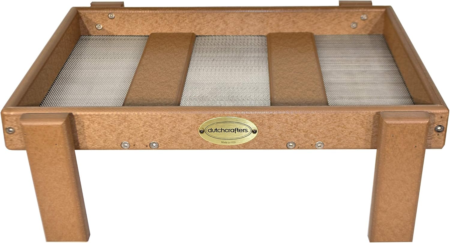 Plastic Platform Ground Bird Feeder Tray (Weathered Wood) X2961