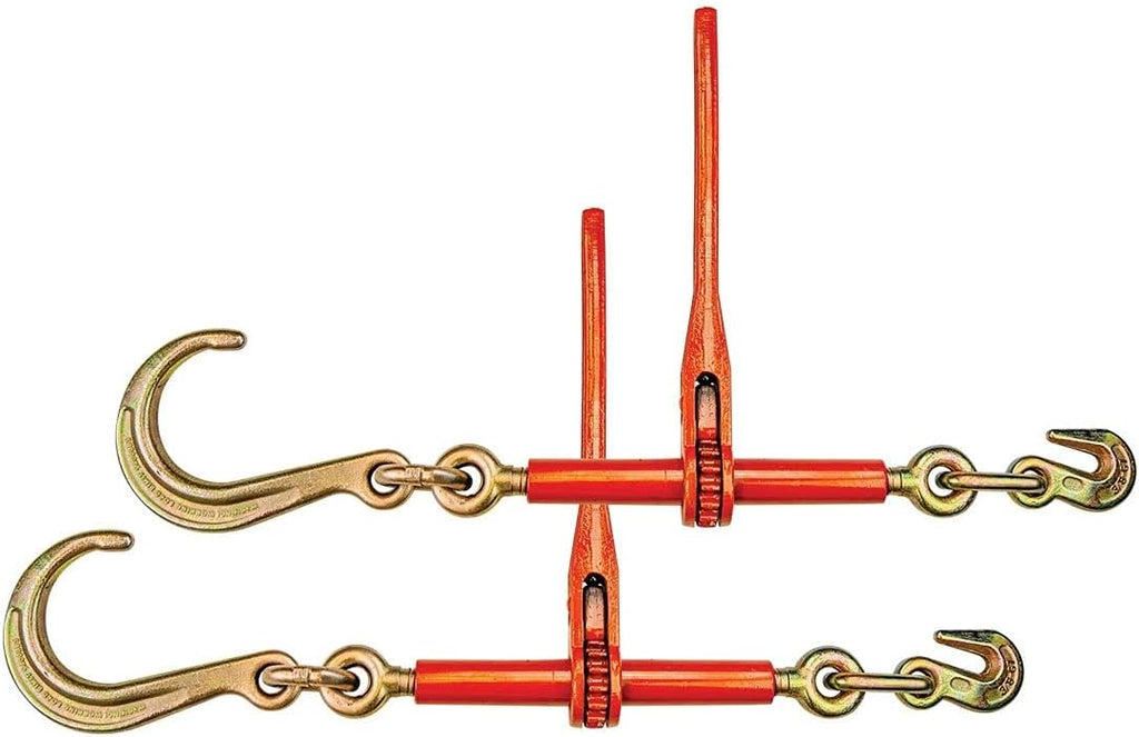 Ratchet Binder with Towing J Hook, 2 Pack, 5,400 Pound Safe Working Load M4817
