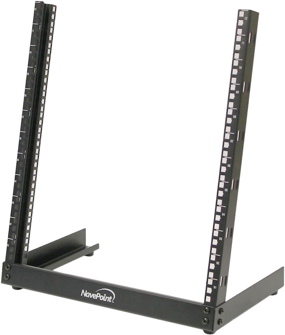 12U 19 Inch Open Frame 2 Post Server Rack Hardware Pack of 2 D528