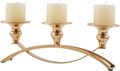 Gold 3 Arm Crystal Candle Holders P886
