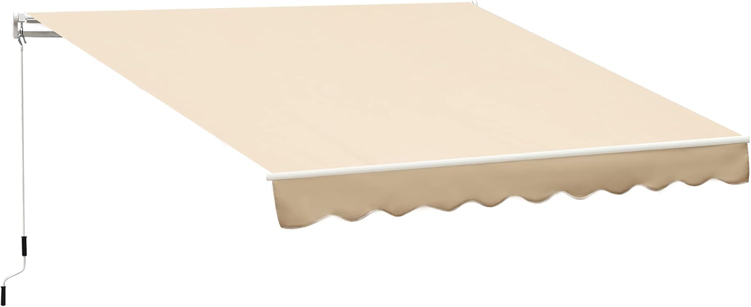 Beige Retractable Patio Awning Q645