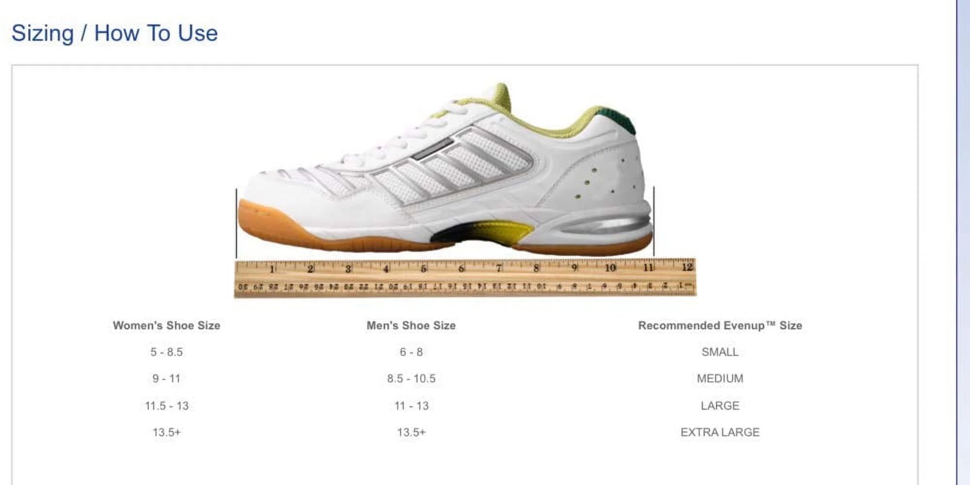 Shoe Balancer/Leveler, Shoe Size Large: 11.5-13 F711