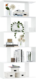 5-Tier White Wooden Bookshelf J9671
