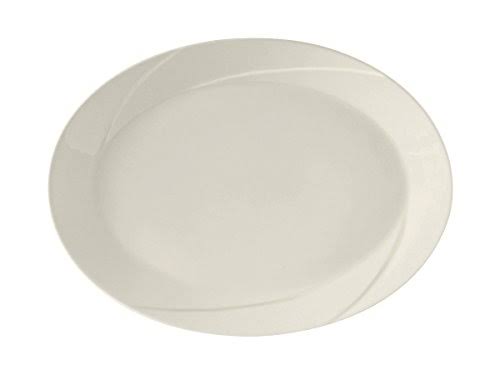 Oval Platter 11-1/8 X 5/8 Pearl White Pack of 12 Y374