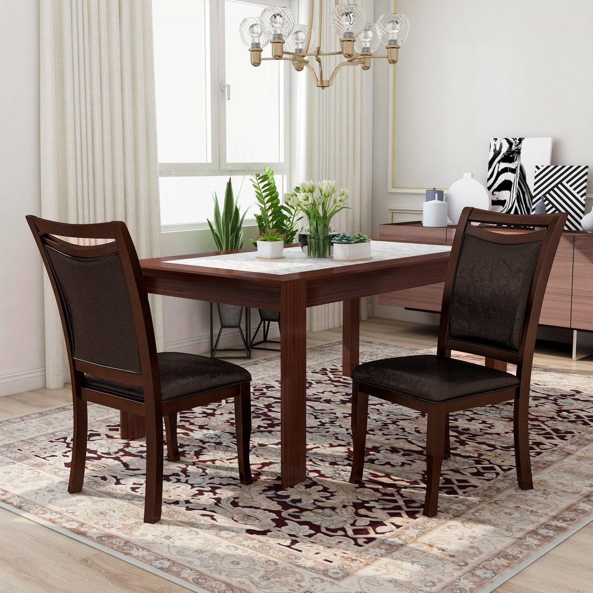 Espresso Side Chairs (Set of 2) V830