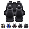 Black Waterproof Pu Leather Full Set Car Seat Covers D66618