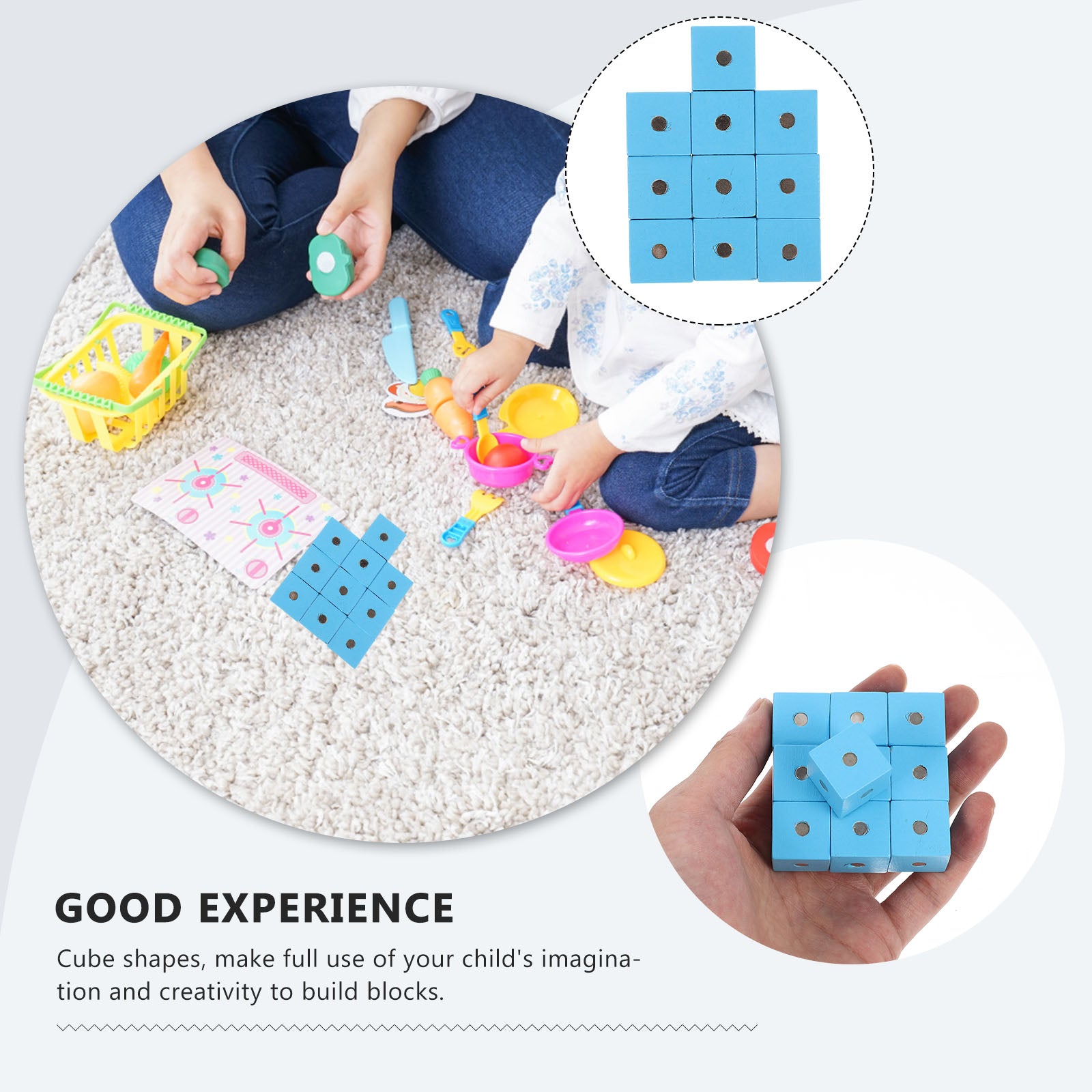 20 Pcs Wood Magnetic Building Toys H7422