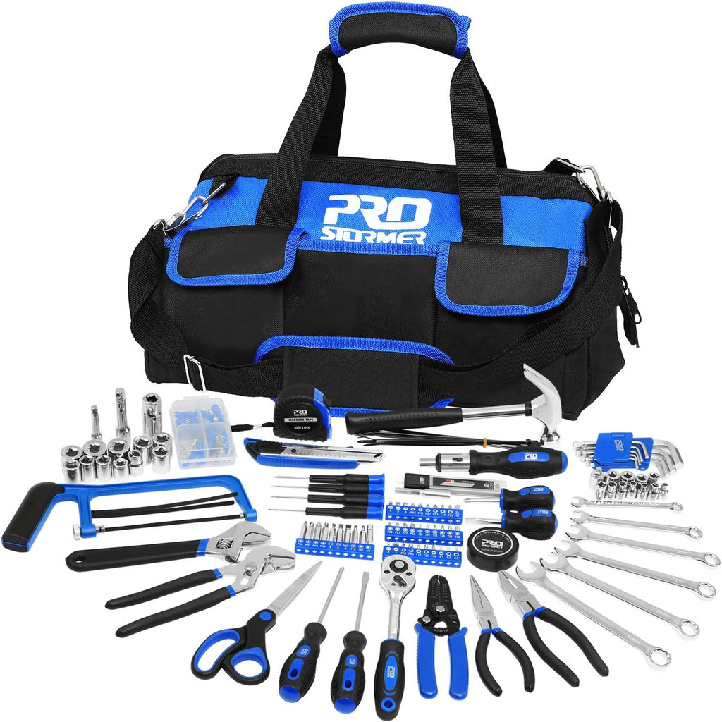 198-Piece General Household Hand Tool Set with Storage Bag V82986