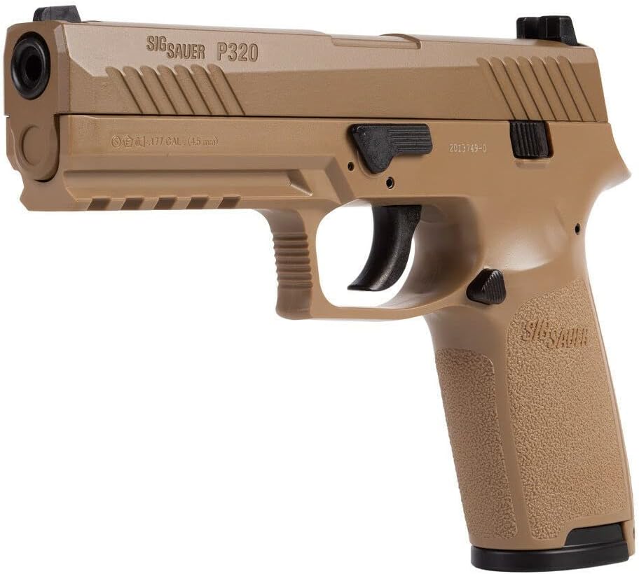 SIG Sauer P320 Air Pistol with CO2 12 Gram (15 Pack) and 500 Lead Pellets Bundle O270