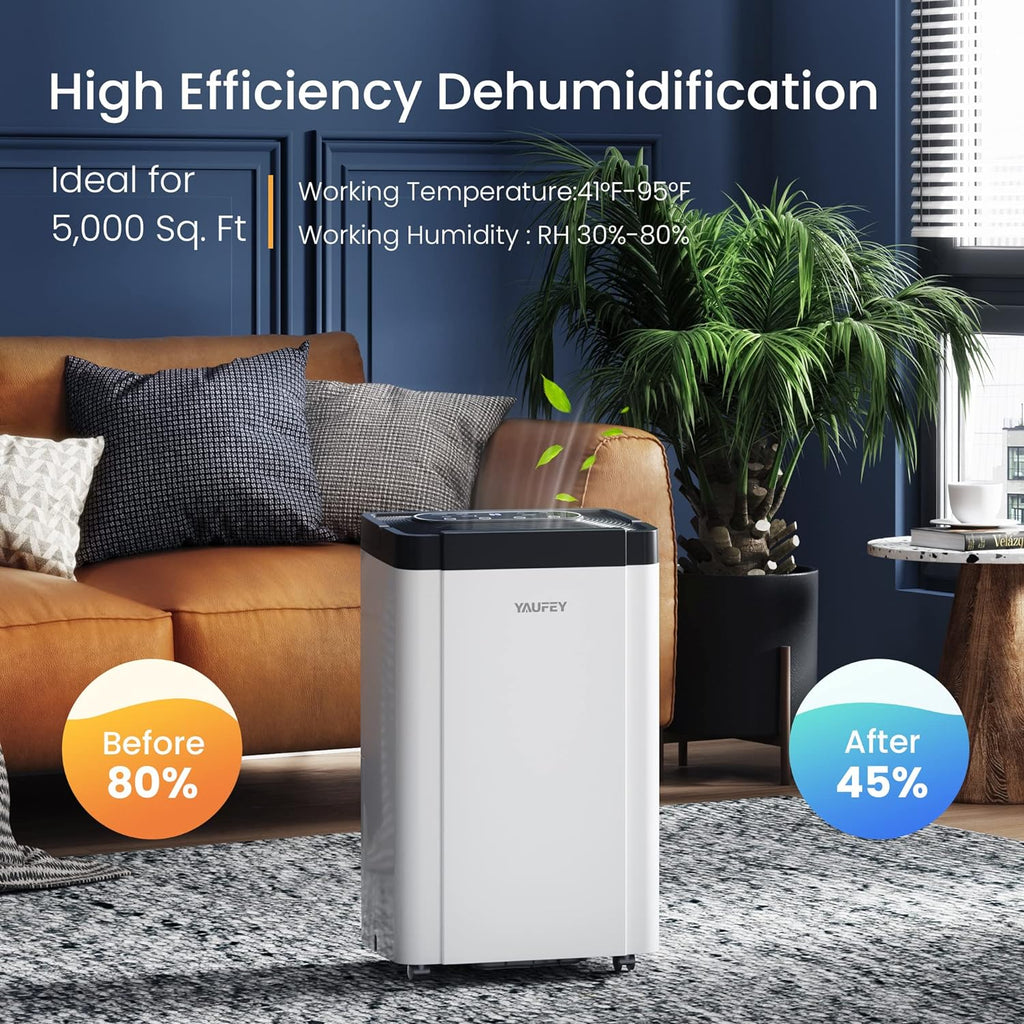 60 Pints Dehumidifier with Drain Hose and 0.79 Gallons Water Tank S269