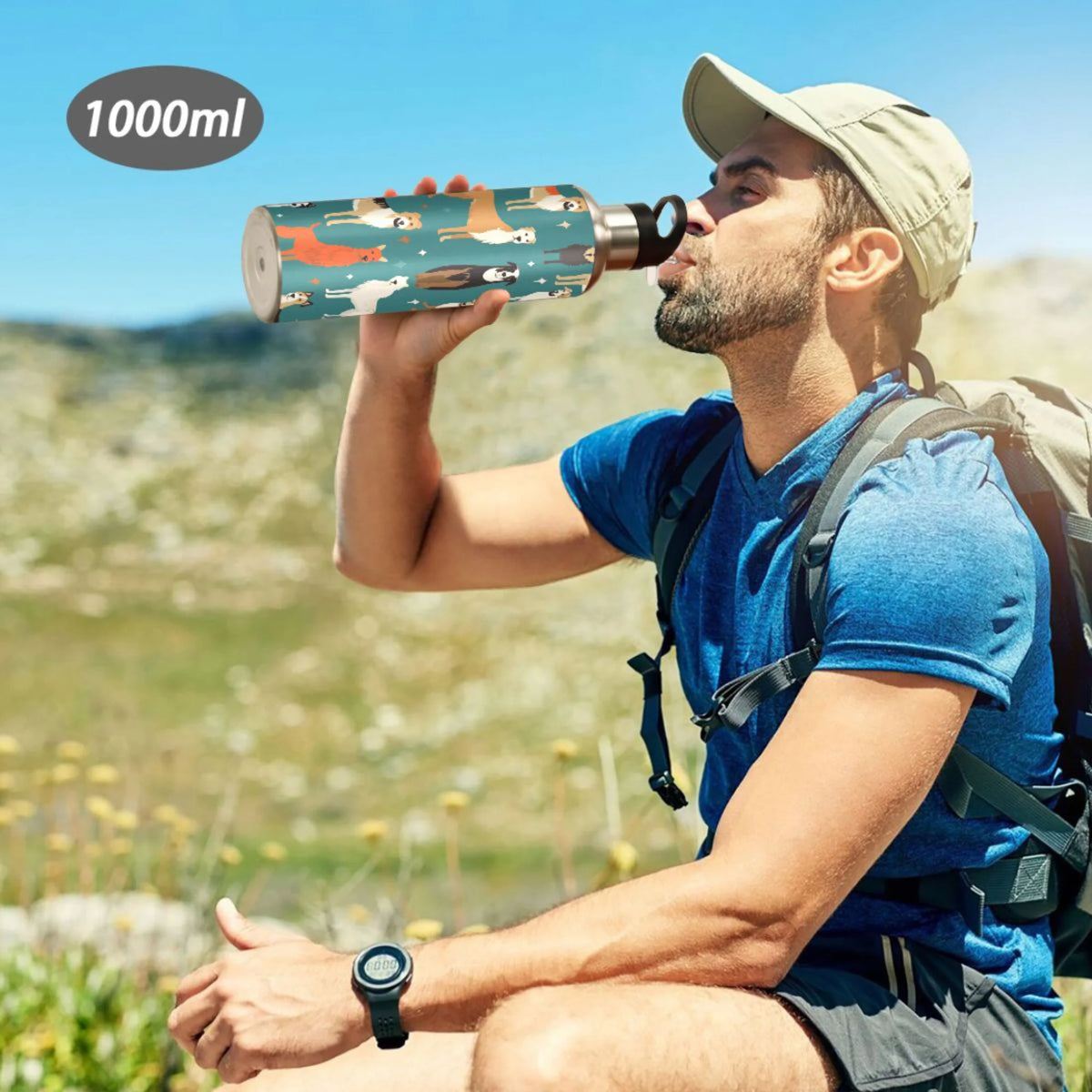 20 oz Insulated Stainless Steel Water Bottle with Straw Lid A669