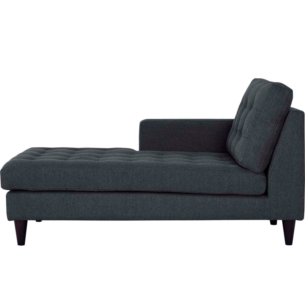 Grey Fabric Left Arm Chaise Lounge Chair N191