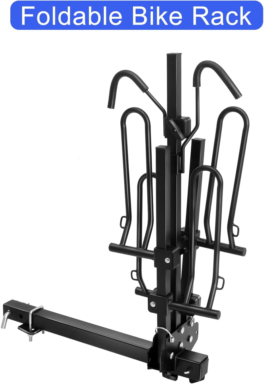 Hitch Mount Bike Rack, Foldable 2 Tray Bicycle Rack L16974