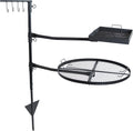 Dual Campfire Steel Cooking Grill Grate Swivel System with Stand G878
