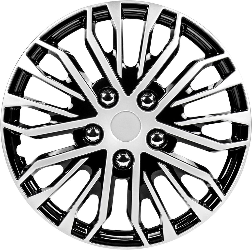 16 Inch Silver Universal Hubcap Wheel Covers Set of 4 M2319