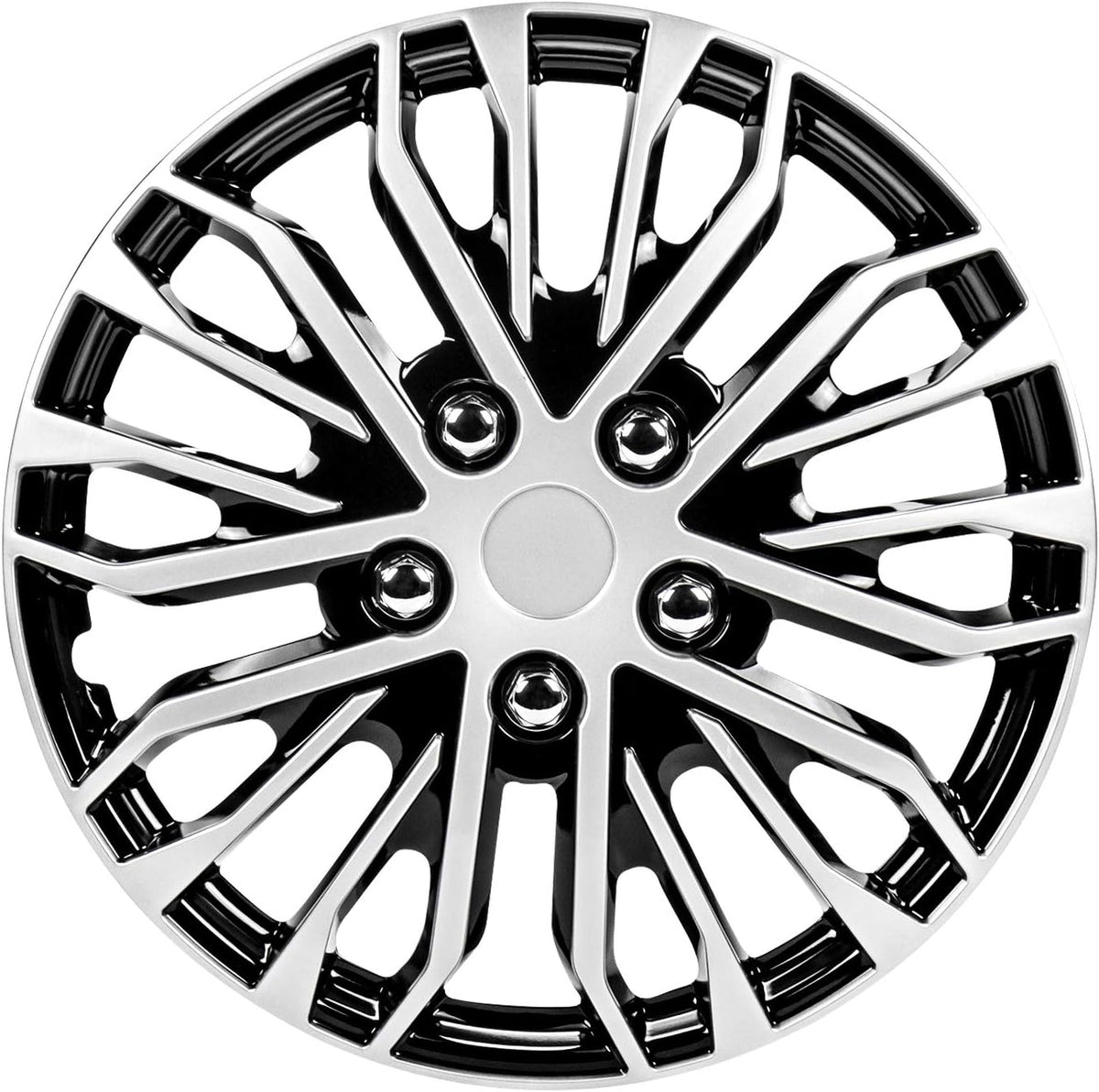 16 Inch Silver Universal Hubcap Wheel Covers Set of 4 M2319