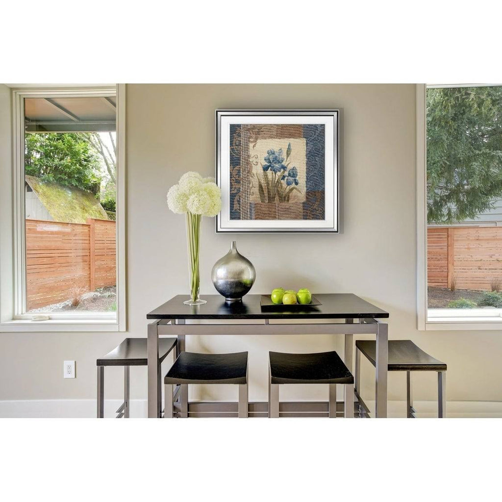 Blue Iris Scroll Framed Giclee Print 38x38 O935614