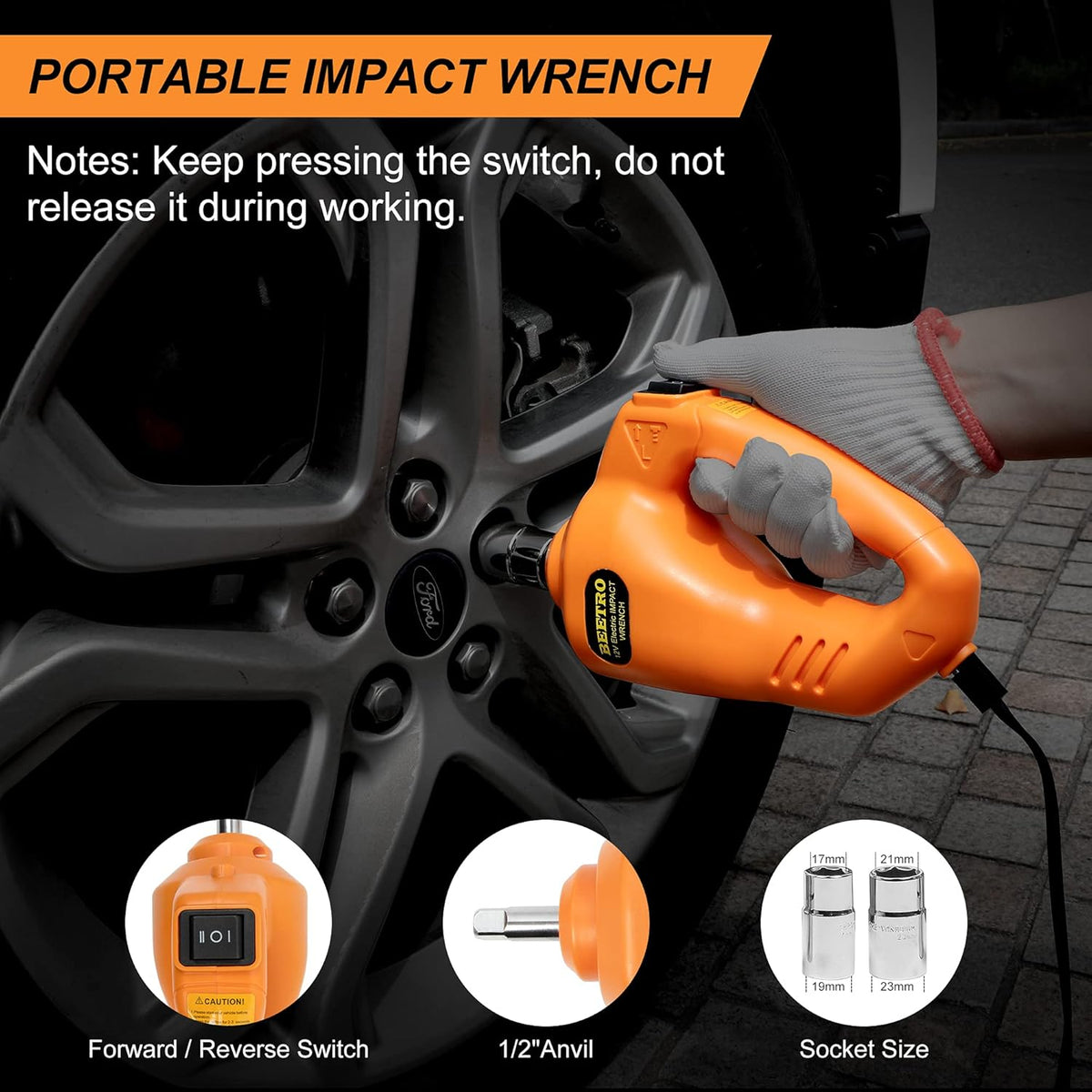 4 in 1 Electric Hydraulic Car Jack 3 Ton with Tire Inflator Pump and Electric Wrench W9145