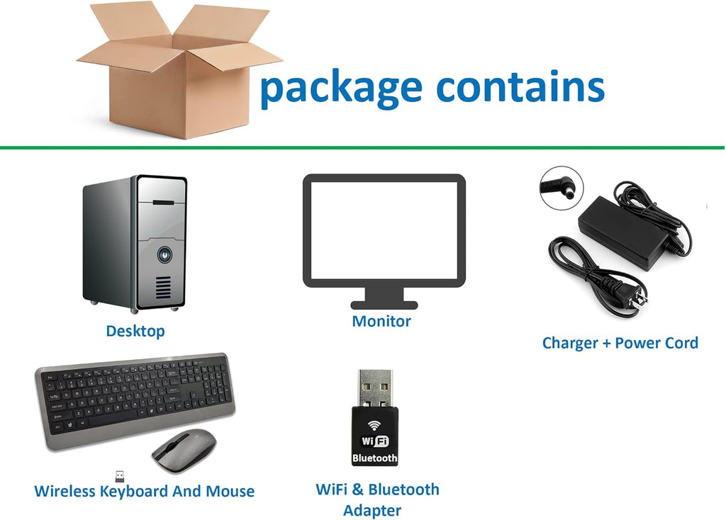 HP 705 G2 Desktop PC AMD Pro A4-8350B R5 Processor, 8GB Ram, 256 GB M.2 SSD, WiFi & Bluetooth, Wireless Keyboard Mouse, 27 Inch LED Monitor, Windows 10 (Renewed) O62662