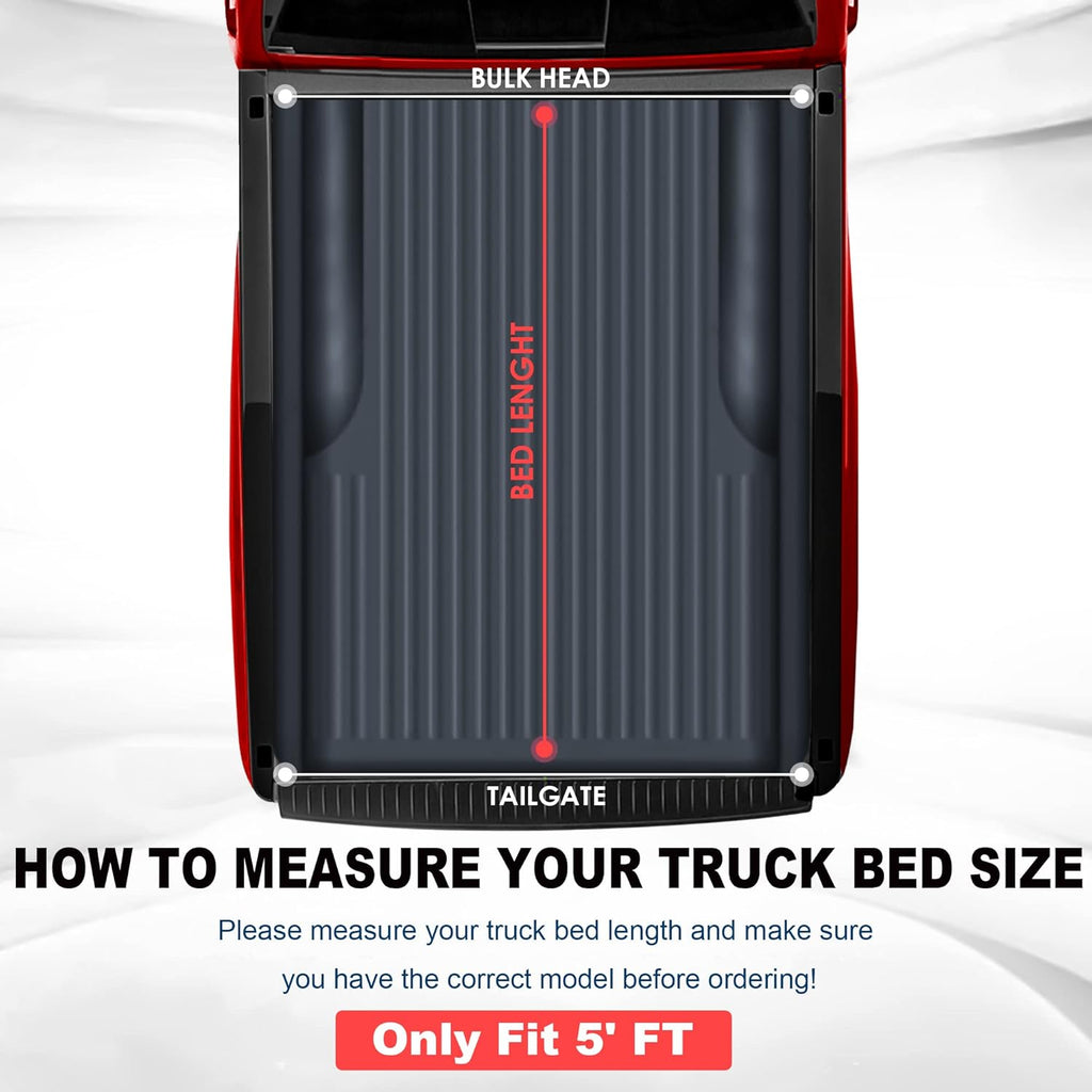 5 FT Tri Fold Soft Truck Bed Tonneau Cover I920375
