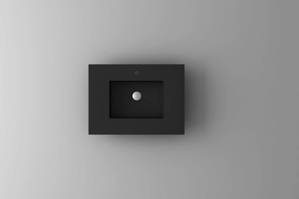 Matte Black Solid Surface Countertop G2615