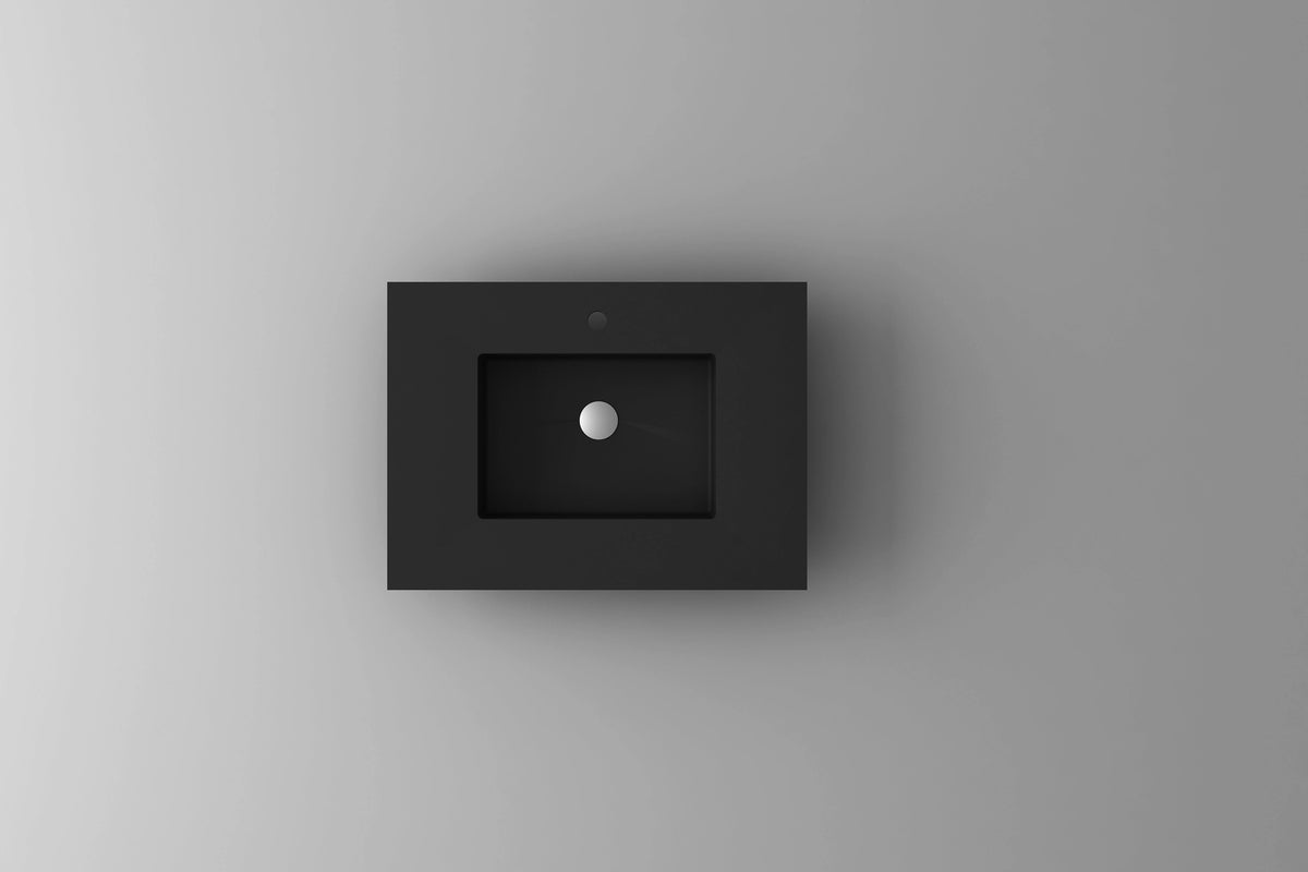 Matte Black Solid Surface Countertop G2615