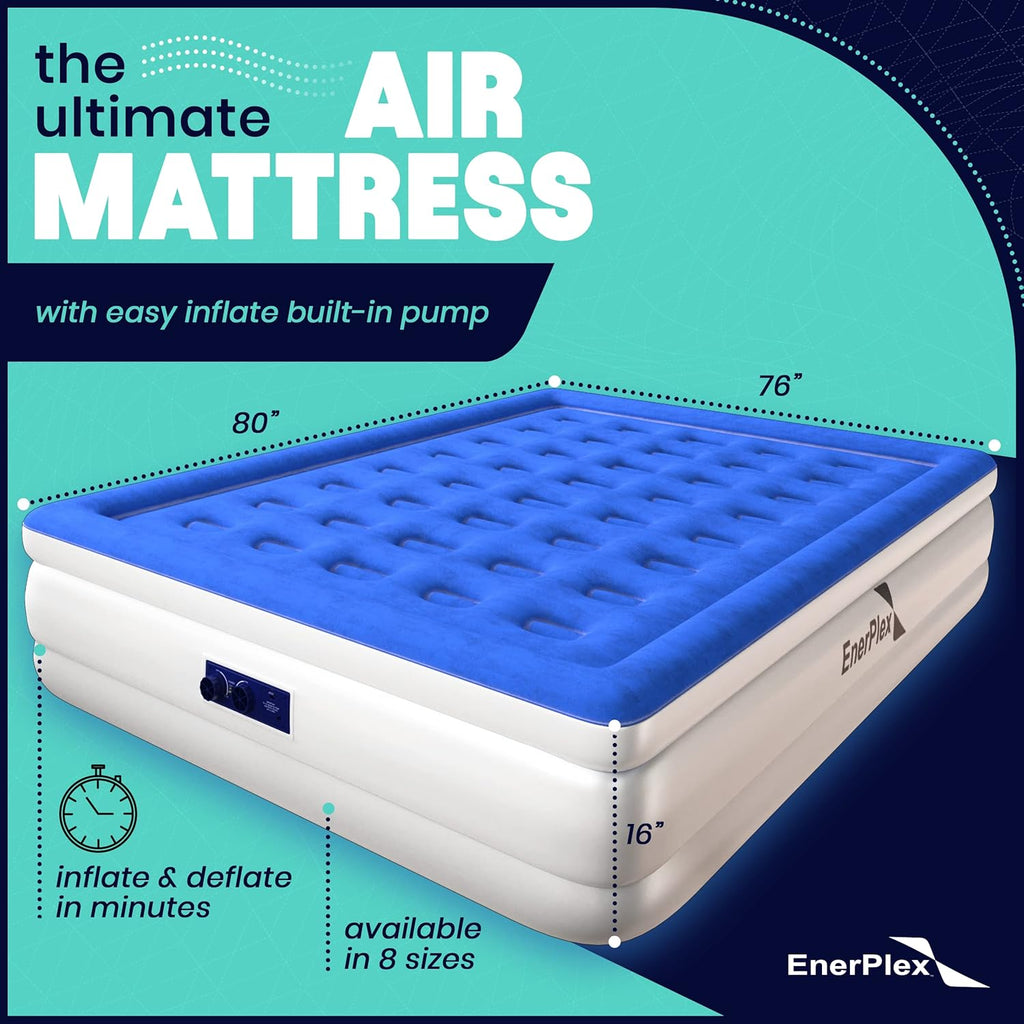 Queen Air Mattress with Built-in Dual Pump E5303