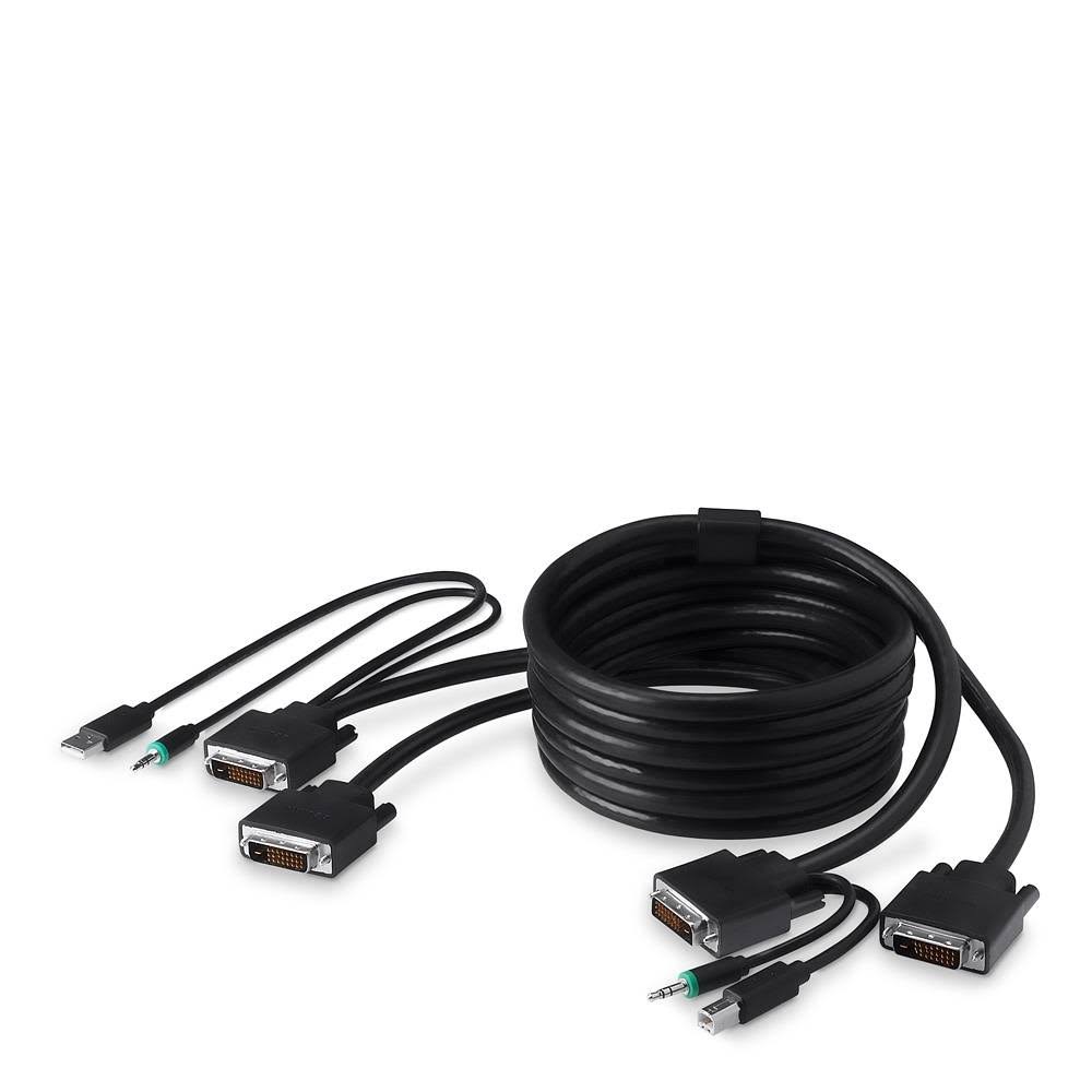 10 ft Dual DVI-D USB A-B Audio Combo Cable X6751