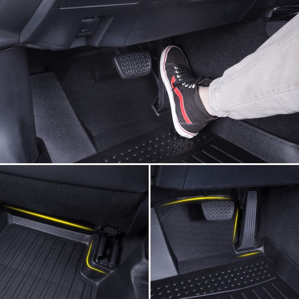 Black Front and Rear Car Mats for Lexus RX 2016-2022 O706