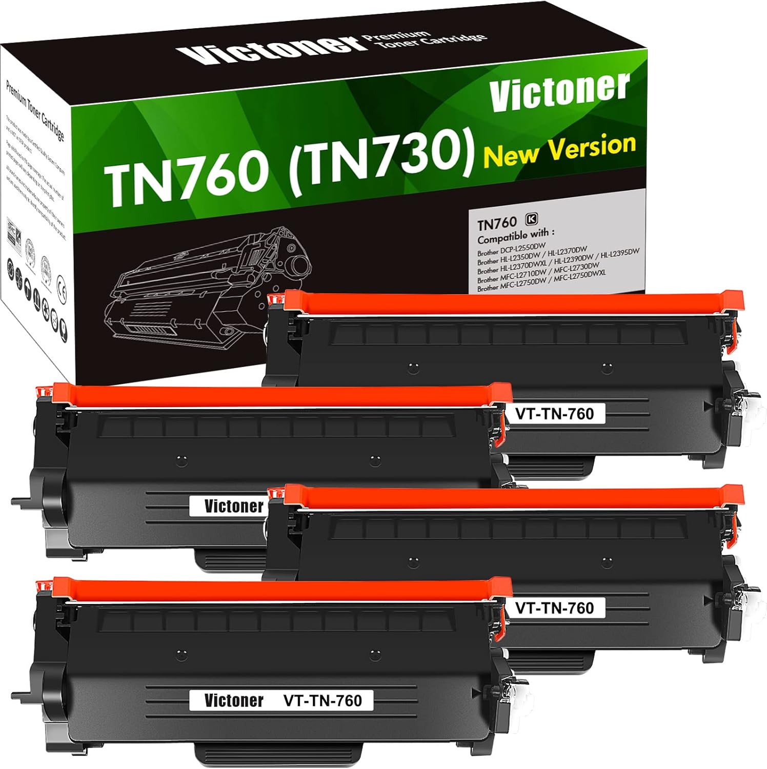 4PK Toner Cartridge for Brother Printer E2314