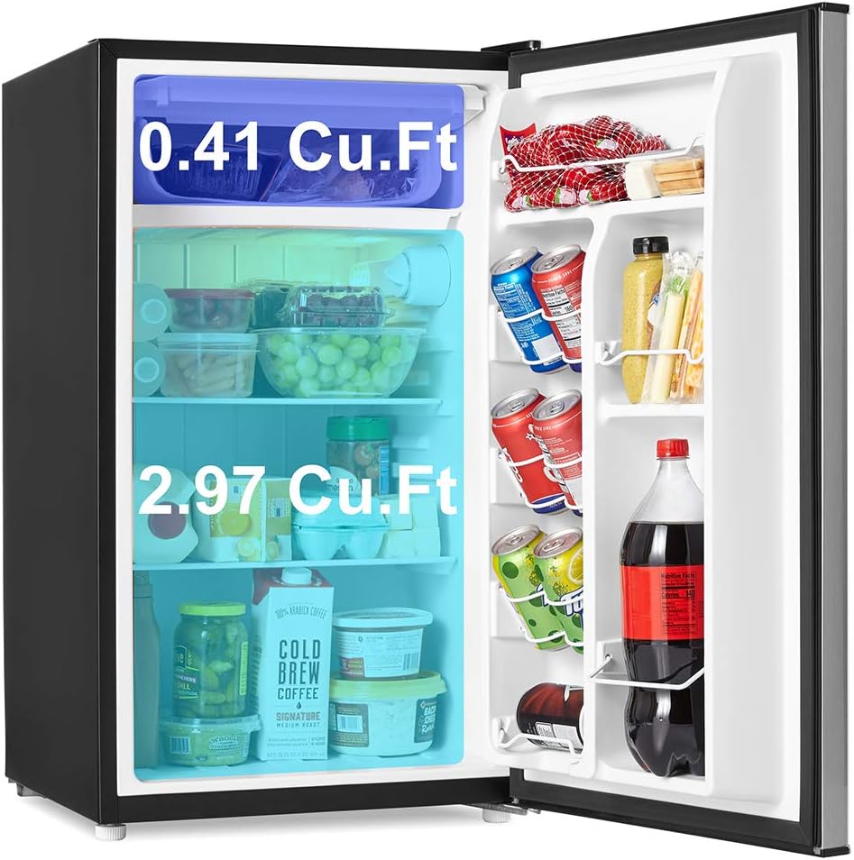 Compact Refrigerator, 3.5 Cu.Ft, Stainless Steel Look Z34660