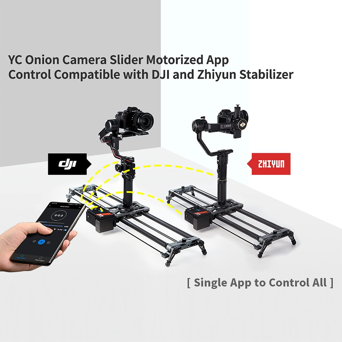 Motorized Camera Slider 100cm/39'' Carbon Fiber with APP Control V449
