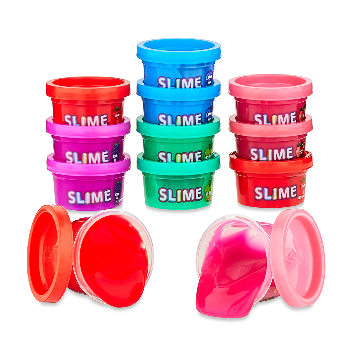 Assorted Colors Scented Slime 12pk 1oz Tubs X64042
