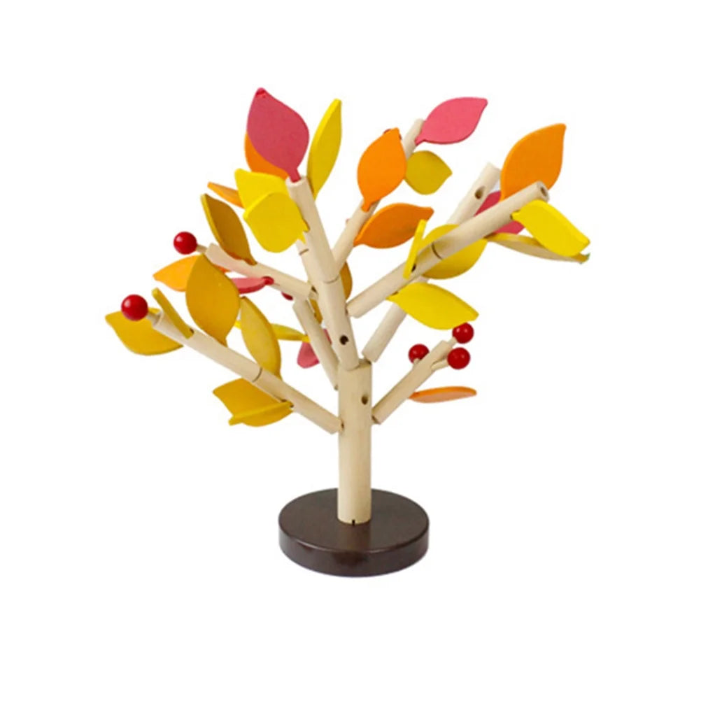 Creative Wooden Tree Blocks Building Toy (Yellow) K928470