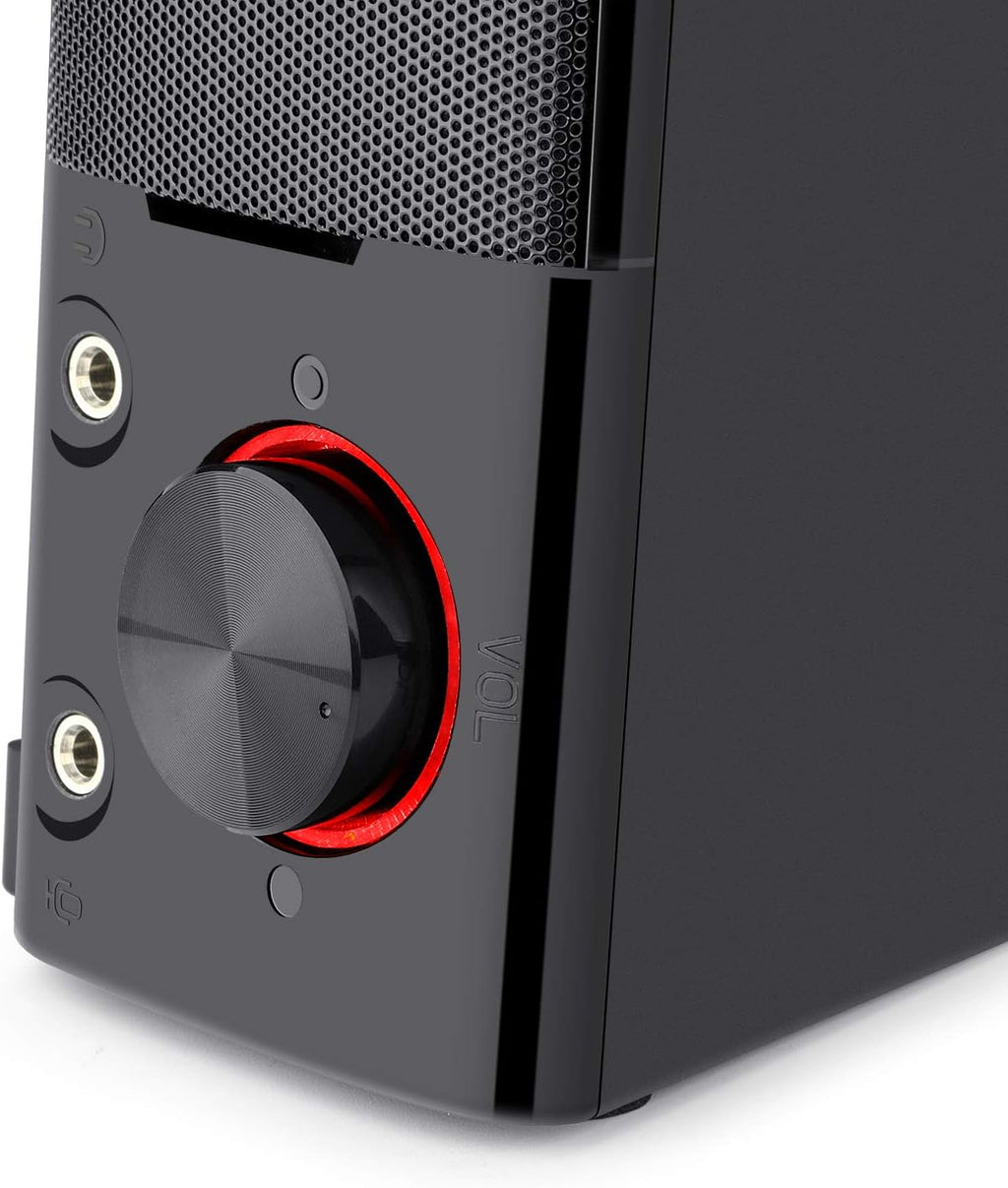 2.0 Channel Stereo Desktop Computer Speakers with Headphone Jack, USB Powered, Pack of 2 U9852