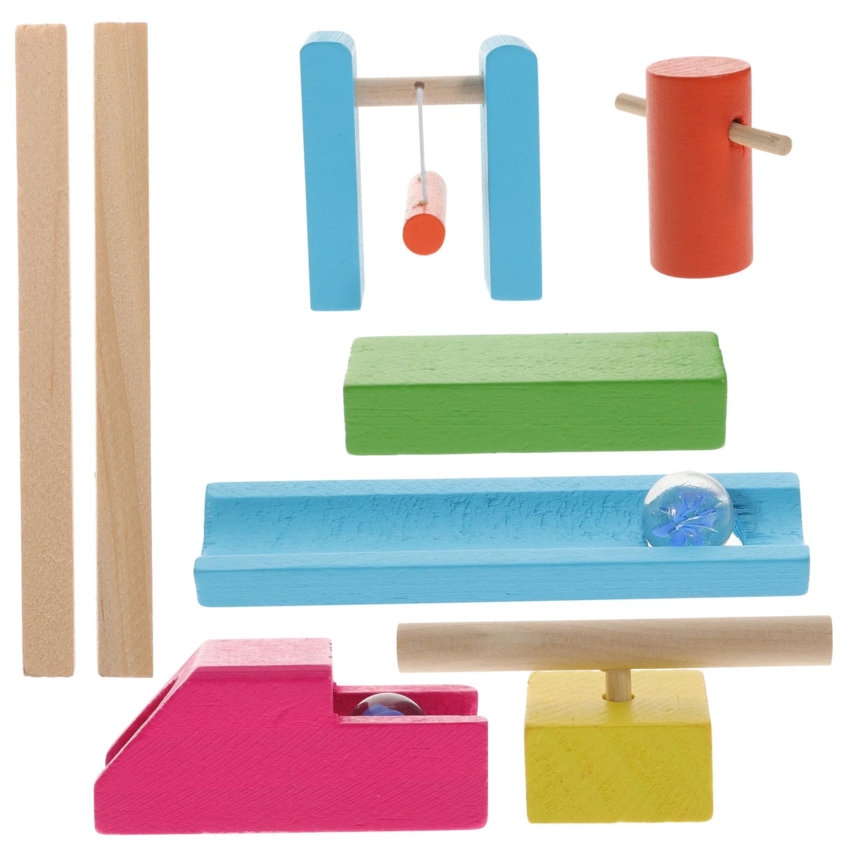 1 Set of Wooden Dominoes Blocks Building Toy E683443