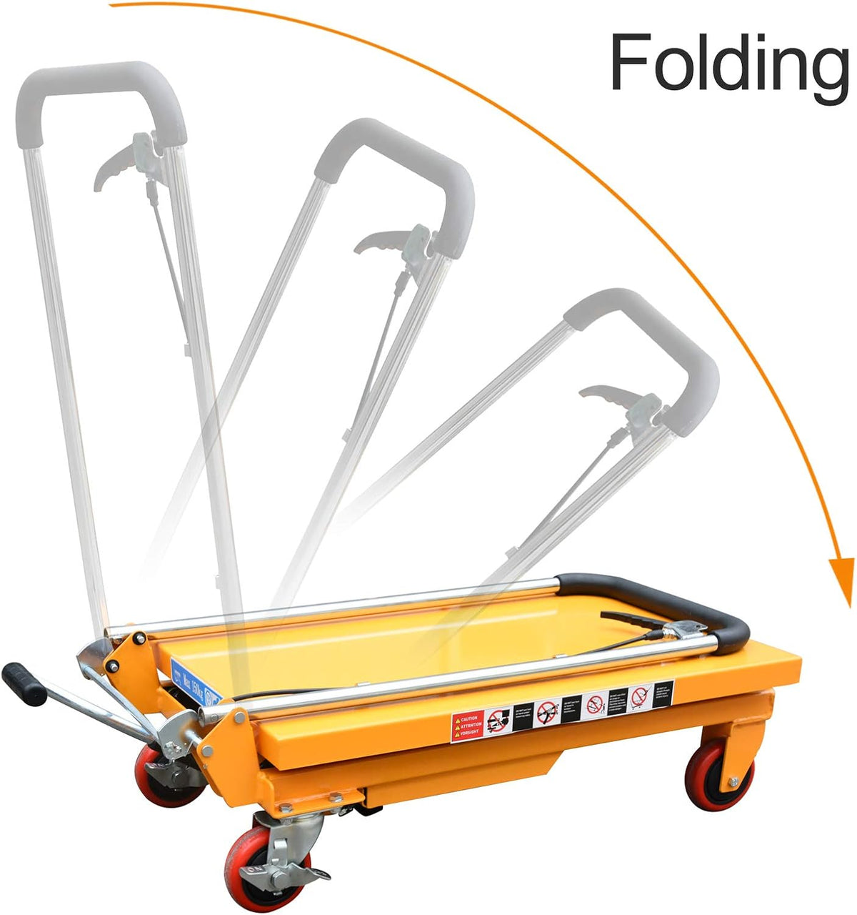 Hydraulic Lift Table Cart Single Scissor Heavy Duty 330lbs Capacity L6839