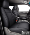 Black & Gray Faux Leather Seat Covers N3755