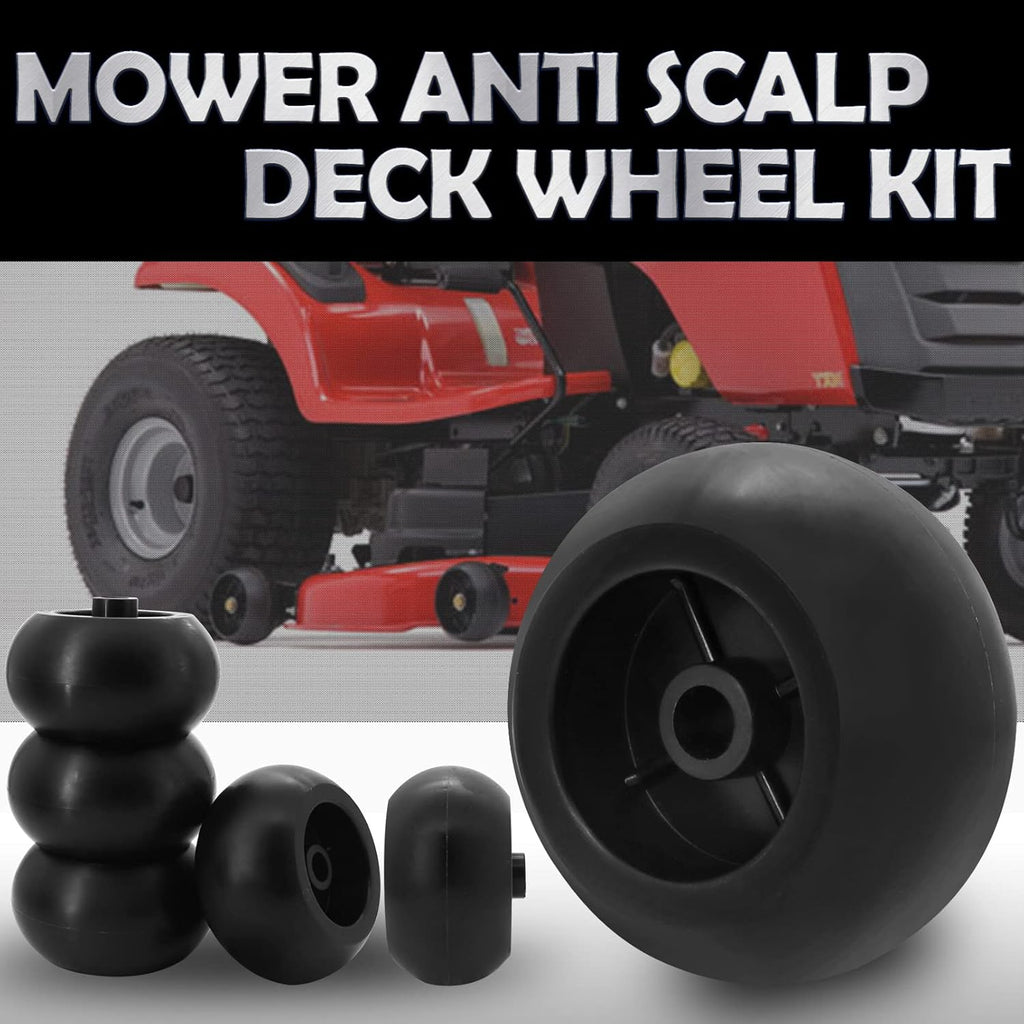 Mower Anti Scalp Deck Wheel Kit 5/8" Bore 5-2.75 Wheel Size Pack of 2 T32728