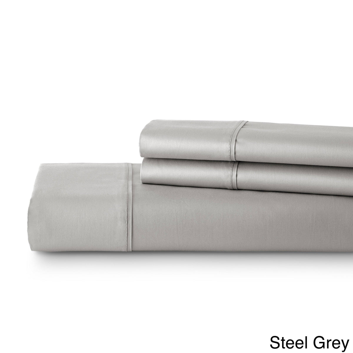 300 Thread Count Cotton Sateen Duvet Cover Set King / California King Steel Grey C24660