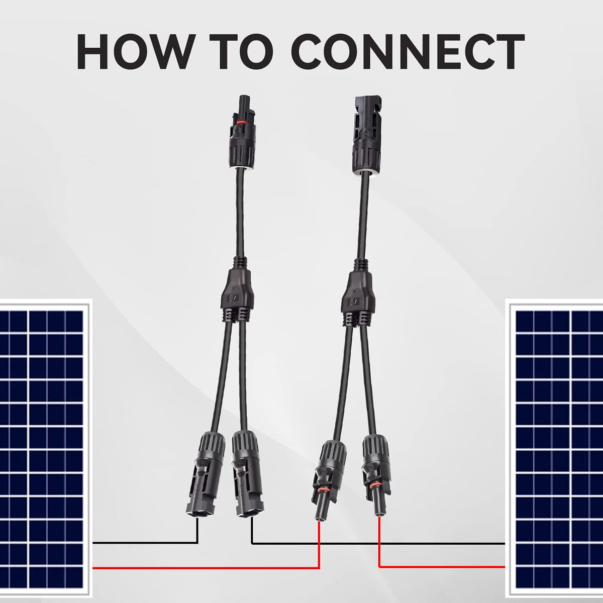 1 Pair Solar Panel Parallel Adapter Q75577