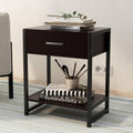 Black-Brown Nightstand Bedside Table G563