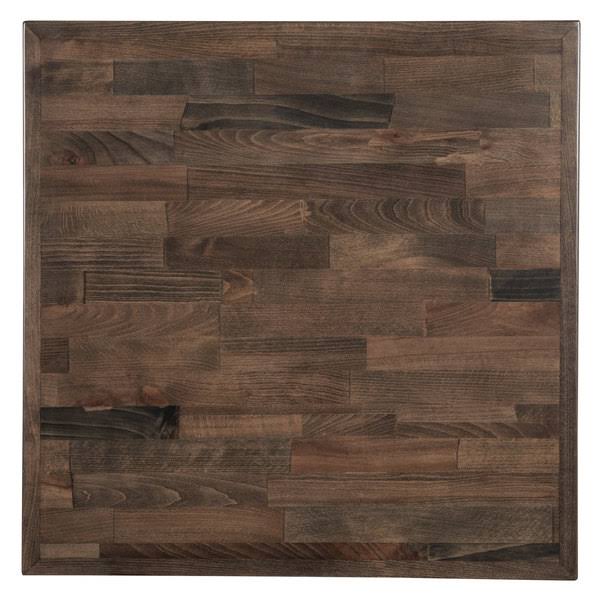 Recycled Wood Butcher Block Table Top with Espresso Finish T164