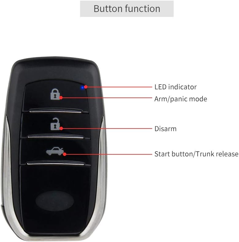 PKE Remote Starter with Passive Keyless Entry Push Start Button for Toyota Fortuner 16-20 Innova 16-19 L866879