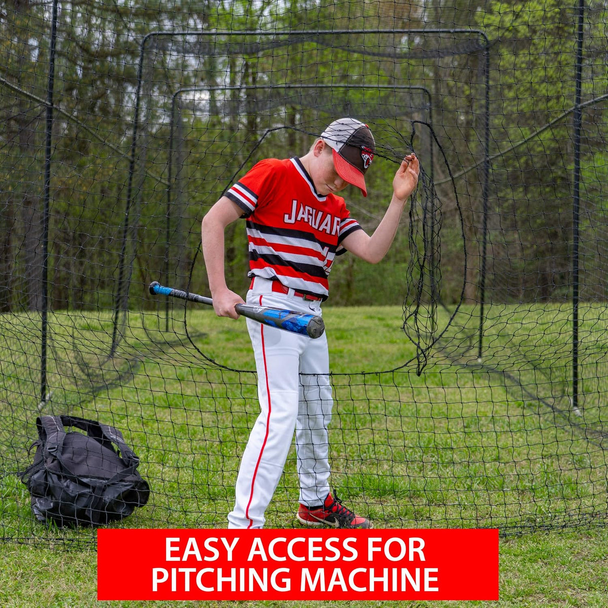40 Foot Collapsable Batting Cage with Frame and Netting F529247