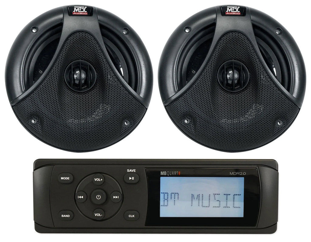 Marine Bluetooth Receiver Radio with 2 Speakers M23931