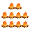 80 Pcs Resin Miniature Fireplace Campfire Playset Toy R750204