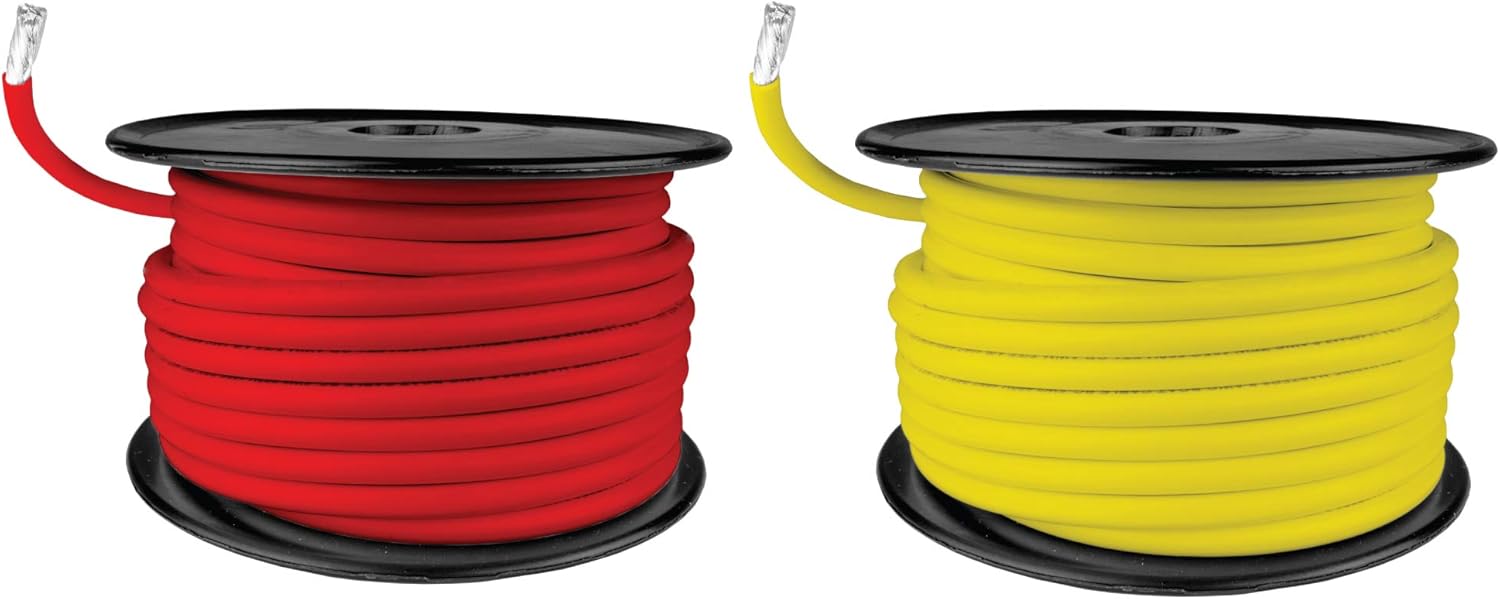Tinned Copper Marine Wire Boat Battery Cable Black Pack of 2 E451692