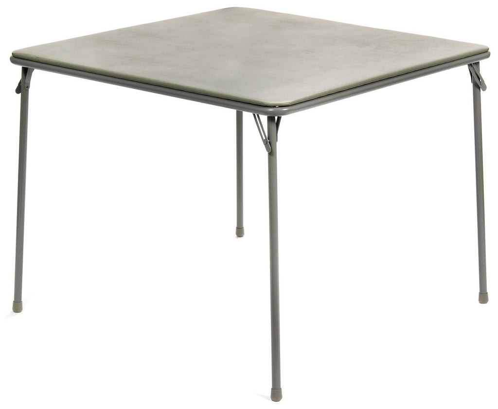 Folding Card Table and Fabric Padded Chair Set, Gray M21497